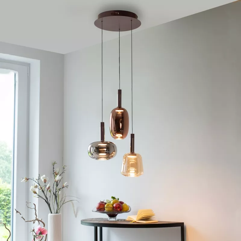 Lampa wisząca IRIDES 2679-70 oprawa w kolorze czarnym z kolorowymi kloszami - Paul Neuhause - obrazek 5