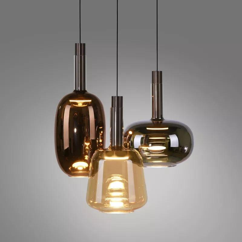 Lampa wisząca IRIDES 2679-70 oprawa w kolorze czarnym z kolorowymi kloszami - Paul Neuhause - obrazek 4