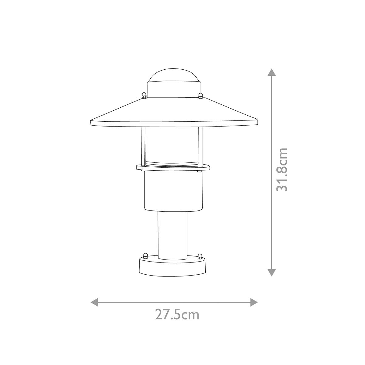 Zewnętrzna lampa stojąca KLAMPENBORG KLAMPENBORG-PED-BK oprawa w kolorze czarnym - Elstead Lighting - obrazek 5