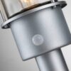 Zewnętrzna lampa stojąca KLAMPENBORG KLAMPENBORG-PED-PIR-SIL oprawa w kolorze srebrnym z czujnikiem ruchu - Elstead Lighting - obrazek 3