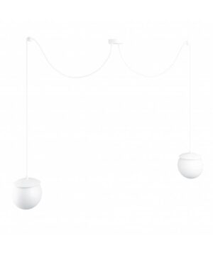 Lampa sufitowa wisząca biała KUUL F KLF211P2 lampa podwójna z regulowaną długością - UMMO