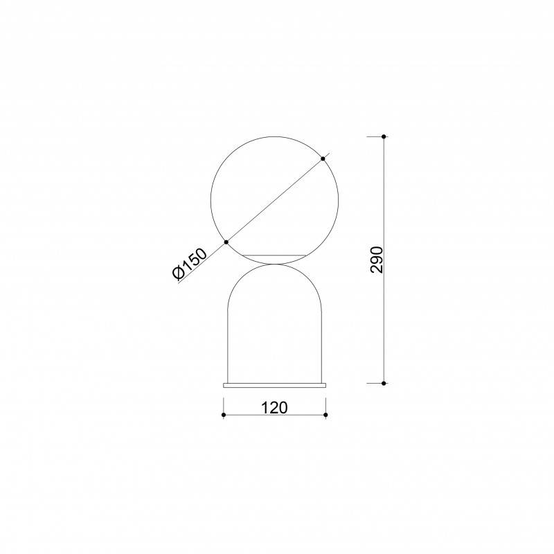 Lampa biurkowa LUOTI ST LUS122P1 czarna lampka stołowa w minimalistycznym stylu - UMMO - obrazek 8