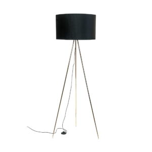 Lampa podłogowa Inga H06-GD-BK czarno-złota oprawa z dekoracyjnym abażurem - Zuma Line
