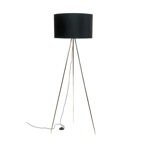 Lampa podłogowa Inga H06-GD-BK czarno-złota oprawa z dekoracyjnym abażurem - Zuma Line