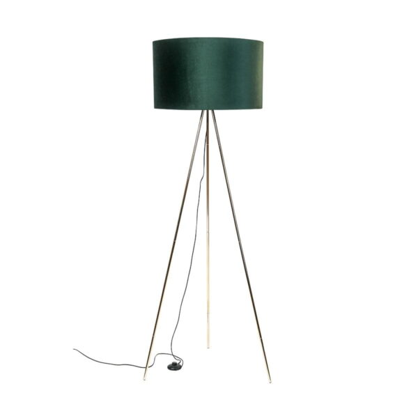 Lampa podłogowa Inga H06-GD-GR  zielono-złota oprawa z dekoracyjnym abażurem - Zuma Line