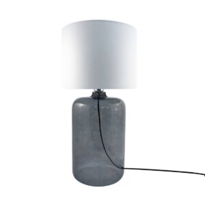 Lampa stołowa AMARSA GRAFIT 5509WH szklana, dymiona oprawa z białym kloszem - Zuma Line