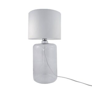 Lampa stołowa AMARSA TRANSPARENT 5506WH szklana oprawa z białym kloszem - Zuma Line