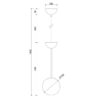 Lampa sufitowa pojedyncza GLADIO GLA122P0 oprawa wisząca nowoczesna czarno-biała - UMMO - obrazek 6