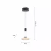 Lampa wisząca LAUTADA 2080-18 oprawa w kolorze czarnym z białym kloszem - Paul Neuhause - obrazek 4