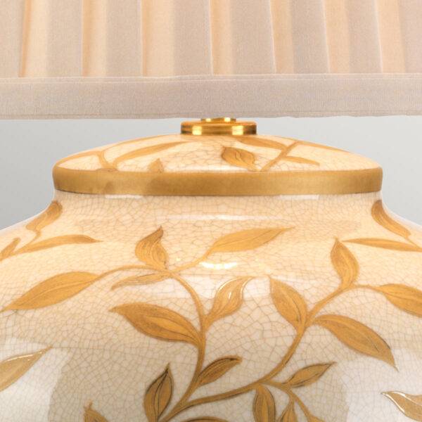 Lampa stołowa LEAVES LEAVES-BR-GL-TL oprawa w kolorze brązowo-złotym z kremowym abażurem - Elstead Lighting - obrazek 5