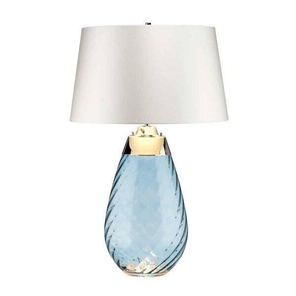 Lampa stołowa LENA LENA-TL-L-BLUE-OWSS oprawa w kolorze niebieskim z białym abażurem - Elstead Lighting - obrazek 2