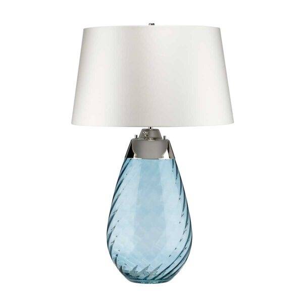 Lampa stołowa LENA LENA-TL-L-BLUE-OWSS oprawa w kolorze niebieskim z białym abażurem - Elstead Lighting - obrazek 3