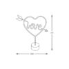 Lampa dekoracyjna neon LOVE FM-JNL01 oprawa w kolorze czerwonym - Zuma Line - obrazek 2