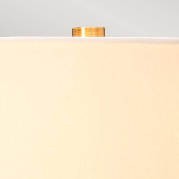 Lampa stołowa LUGA LUGA-TL-SMOKE oprawa w kolorze dymionego szkła z elementami drewna i postarzanego mosiądzu z abażurem w kolorze kości słoniowej - Elstead Lighting - obrazek 5