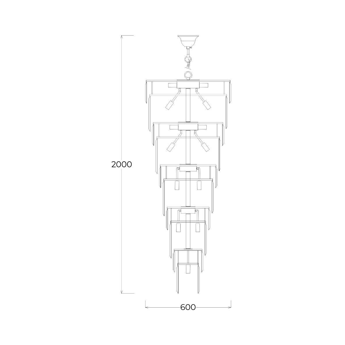 Lampa wisząca LUXE 19002/40-CHR oprawa w kolorze chromu - Zuma Line - obrazek 6