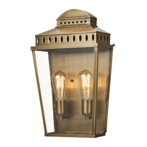 Kinkiet zewnętrzny MANSION MANSION-HOUSE-L-BR oprawa w kolorze postarzanego mosiądzu - Elstead Lighting