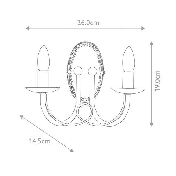Kinkiet MINSTER MN2-BLACK oprawa w kolorze czarnym - Elstead Lighting - obrazek 4
