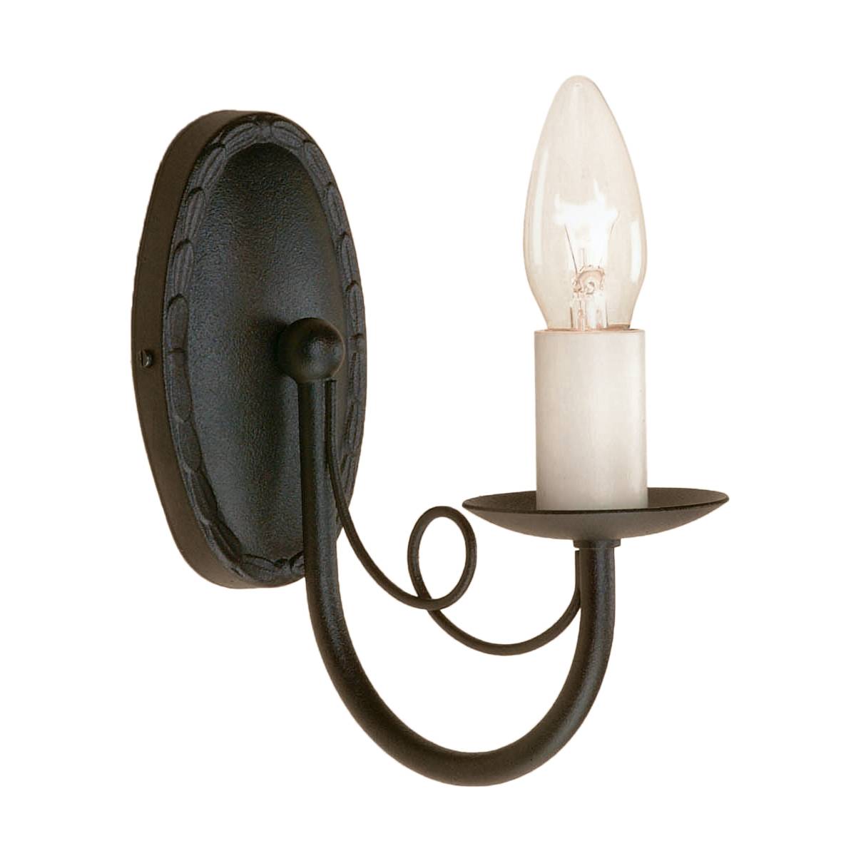 Kinkiet MINSTER MN1-BLACK oprawa w kolorze czarnym - Elstead Lighting