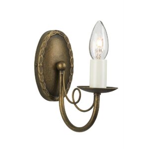 Kinkiet MINSTER MN1-BLK-GOLD oprawa w kolorze czerni i złotej patyny - Elstead Lighting
