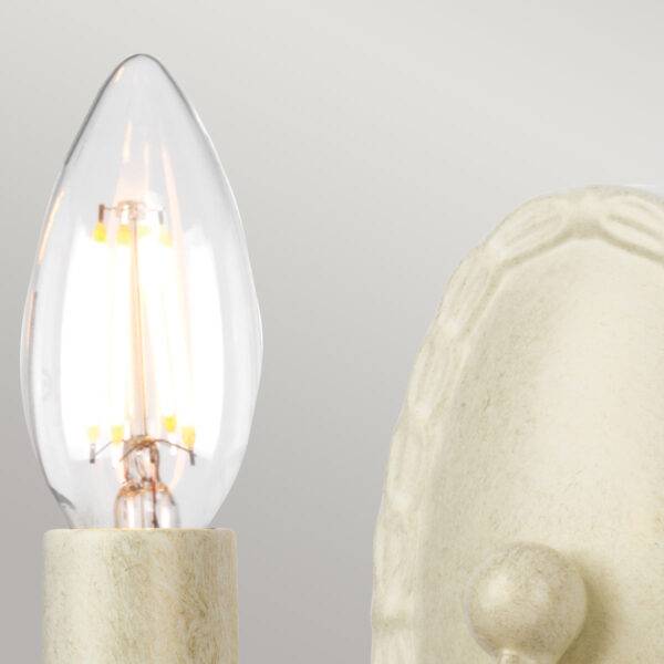 Kinkiet MINSTER MN1-IV-GOLD oprawa w kolorze kości słoniowej i złotej patyny - Elstead Lighting - obrazek 2