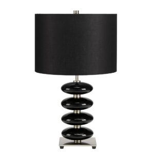 Lampa stołowa Onyx Black designerska oprawa w kolorze czarnym - Elstead Lighting