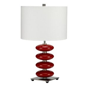 Lampa stołowa Onyx Red designerska oprawa w kolorze czerwonym - Elstead Lighting