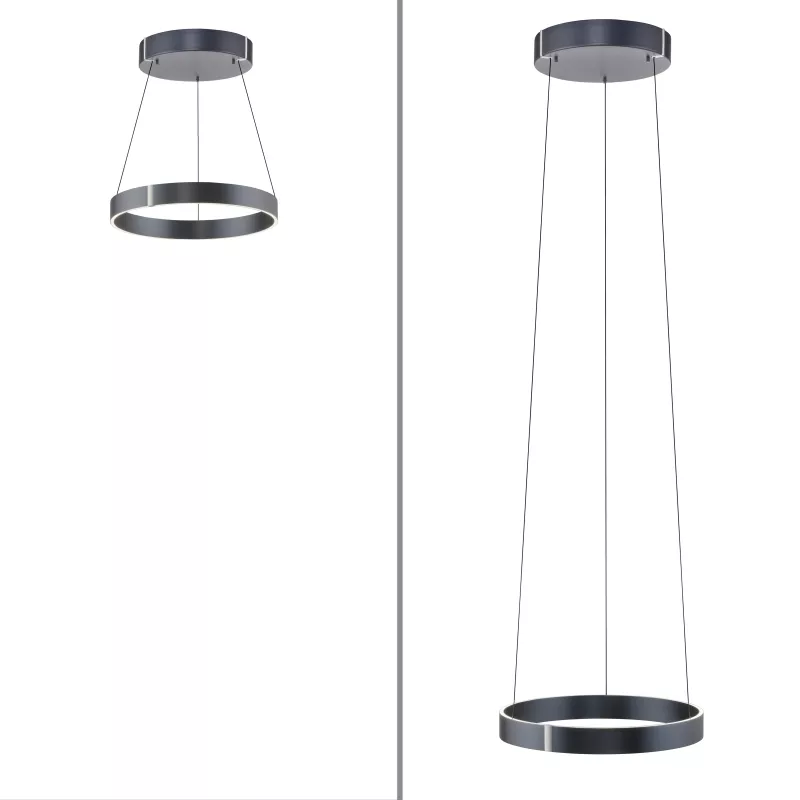 Lampa wisząca PURE E-CLIPSE 2560-15 oprawa w kolorze szarym + pilot - Paul Neuhause - obrazek 5