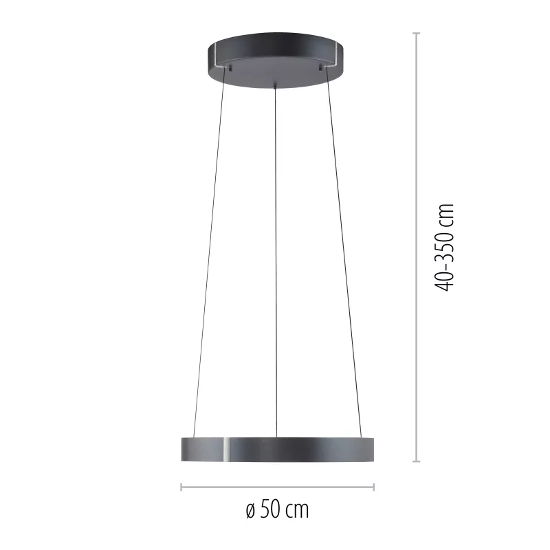 Lampa wisząca PURE E-CLIPSE 2560-15 oprawa w kolorze szarym + pilot - Paul Neuhause - obrazek 7