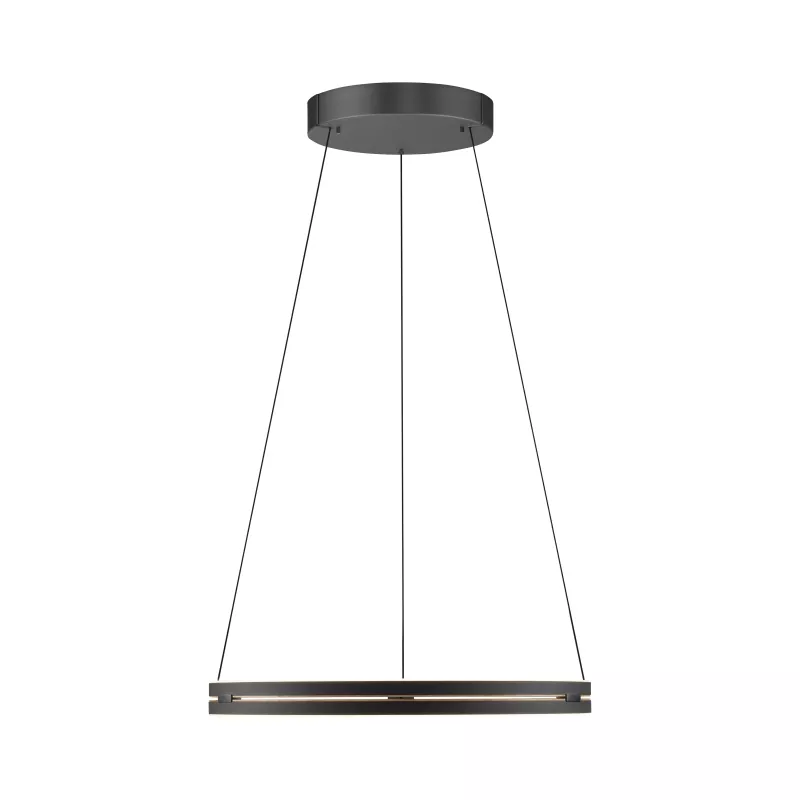 Lampa wisząca PURE E-LOOP 2551-18 oprawa w kolorze czarnym z elementami mosiądzu + pilot - Paul Neuhause - obrazek 4