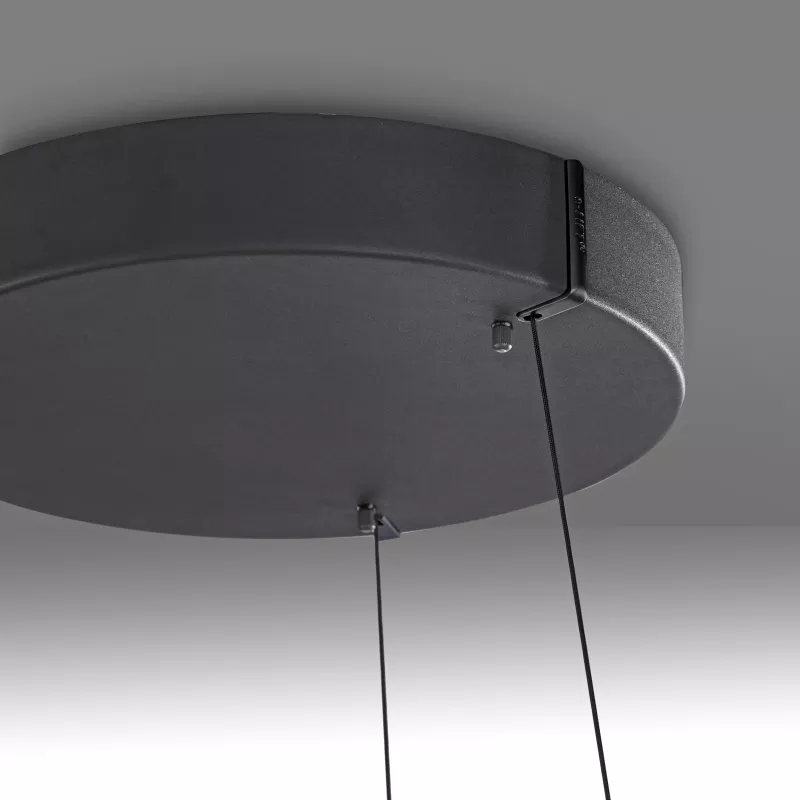 Lampa wisząca PURE E-LOOP 2551-18 oprawa w kolorze czarnym z elementami mosiądzu + pilot - Paul Neuhause - obrazek 8