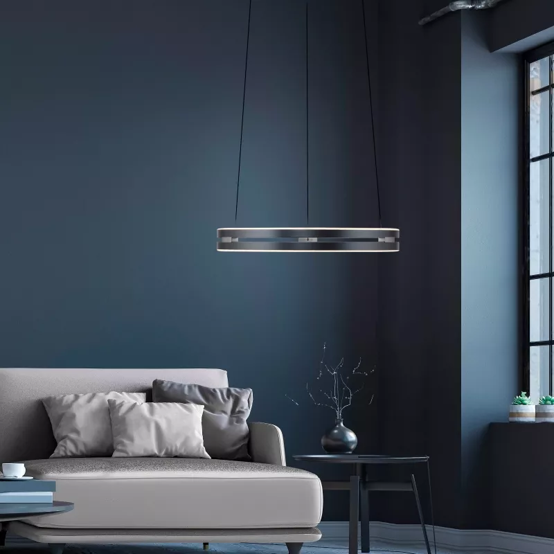 Lampa wisząca PURE E-LOOP 2550-15 oprawa w kolorze szarym + pilot - Paul Neuhause - obrazek 5