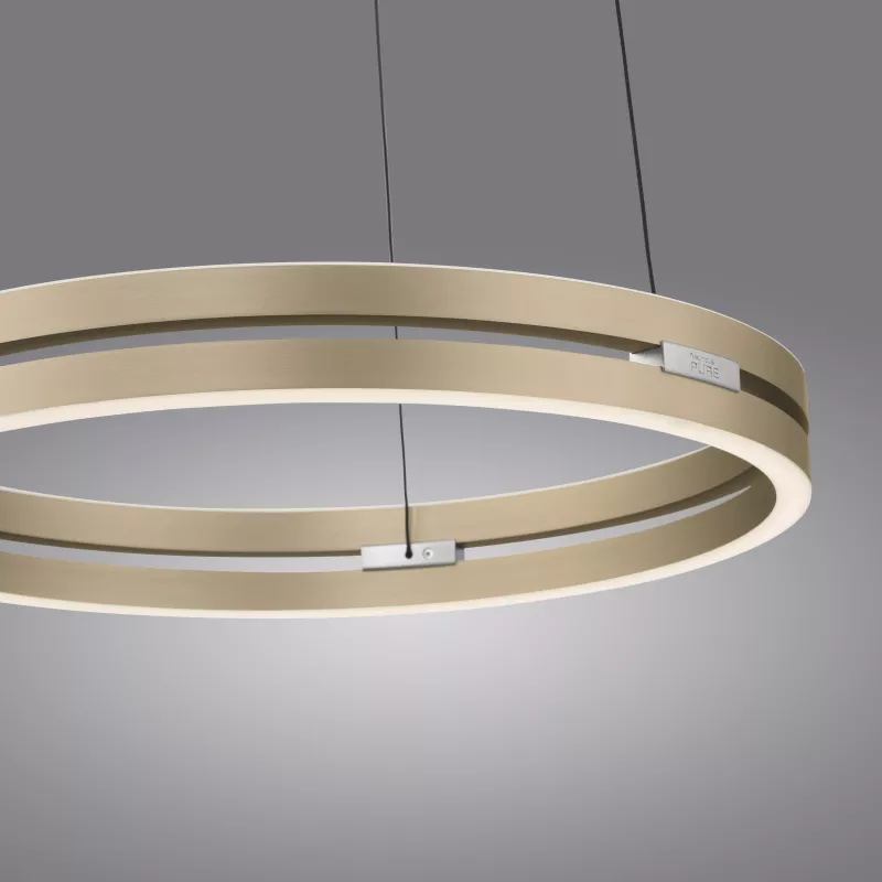 Lampa wisząca PURE E-LOOP 2550-60 oprawa w kolorze mosiądzu + pilot - Paul Neuhause - obrazek 4
