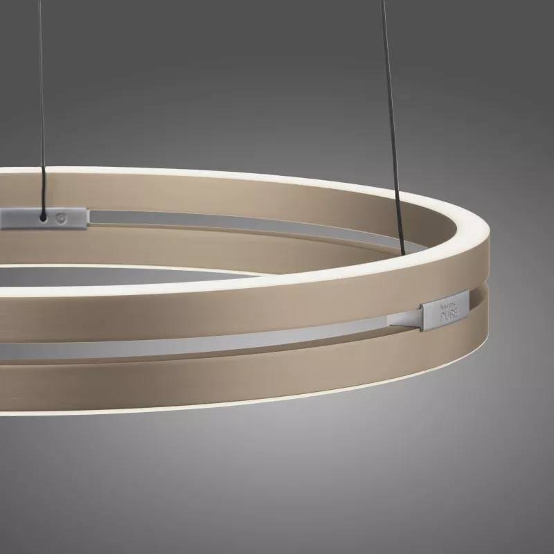 Lampa wisząca PURE E-LOOP 2550-60 oprawa w kolorze mosiądzu + pilot - Paul Neuhause - obrazek 5