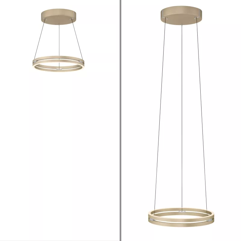 Lampa wisząca PURE E-LOOP 2550-60 oprawa w kolorze mosiądzu + pilot - Paul Neuhause - obrazek 6