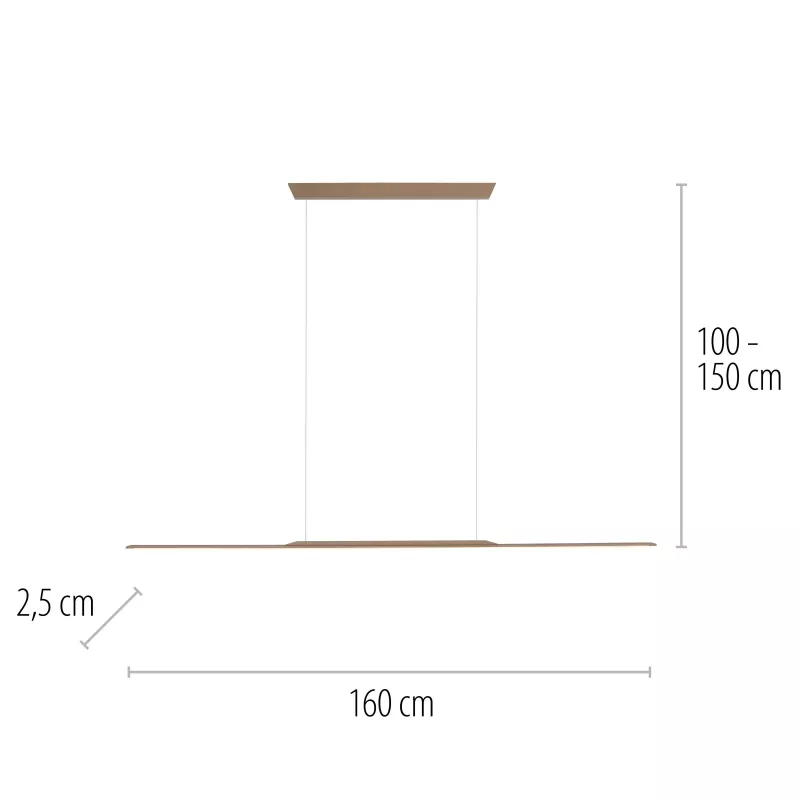 Lampa wisząca PURE SURFACE 2302-97 oprawa w kolorze brązowym - Paul Neuhause - obrazek 9