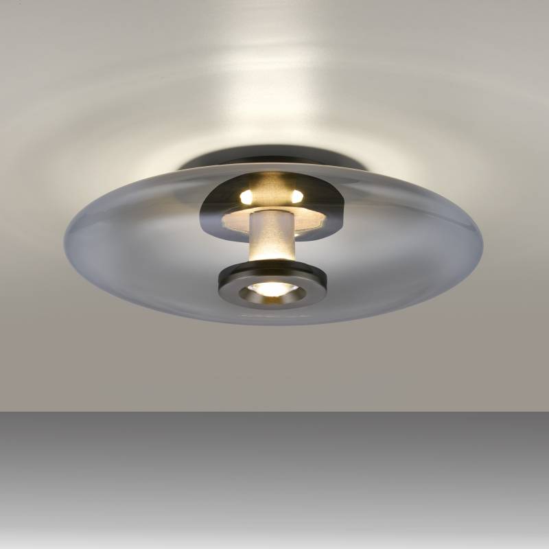 Plafon PURE VITRUM 6083-15 oprawa w kolorze szarym z dymionym kloszem - Paul Neuhause - obrazek 3