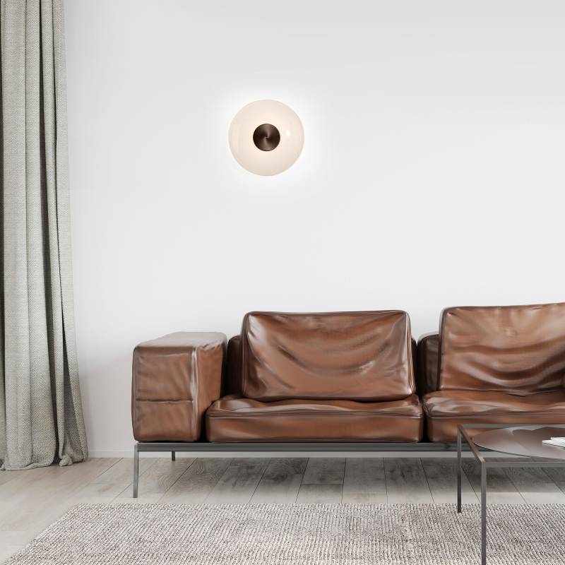 Kinkiet/plafon PURE VITRUM 6082-34 oprawa w kolorze brązowym z mlecznym kloszem - Paul Neuhause - obrazek 7