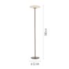 Lampa podłogowa PURE VITRUM 481-34 oprawa w kolorze brązowym z mlecznym kloszem - Paul Neuhause - obrazek 7