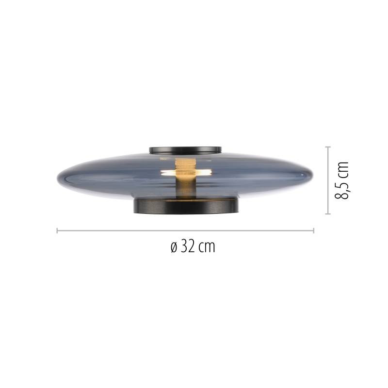 Lampa stołowa PURE VITRUM 4080-15 oprawa w kolorze szarym z dymionym kloszem - Paul Neuhause - obrazek 7