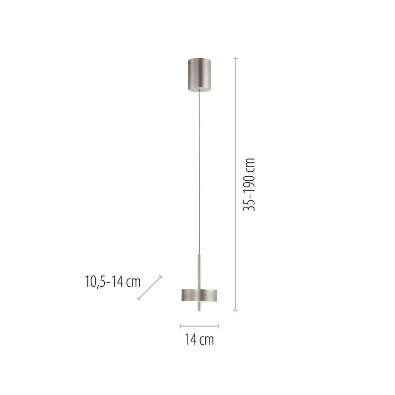 Lampa wisząca Q-ROTATE 2247-95 oprawa w kolorze aluminium + pilot - Paul Neuhause - obrazek 4