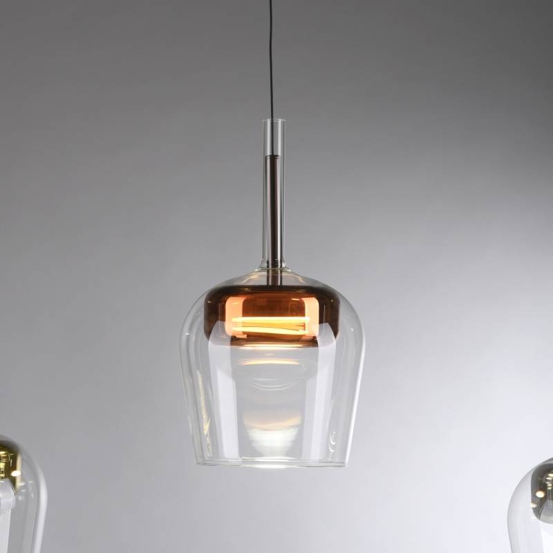 Lampa wisząca Q-KON 2741-20 oprawa w kolorze czerni i miedzi + pilot - Paul Neuhause - obrazek 5