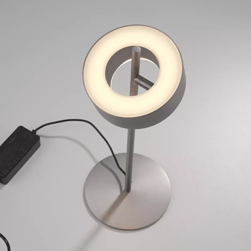 Lampa stołowa Q-ROTATE 4324-95 oprawa w kolorze aluminium + pilot - Paul Neuhause - obrazek 3