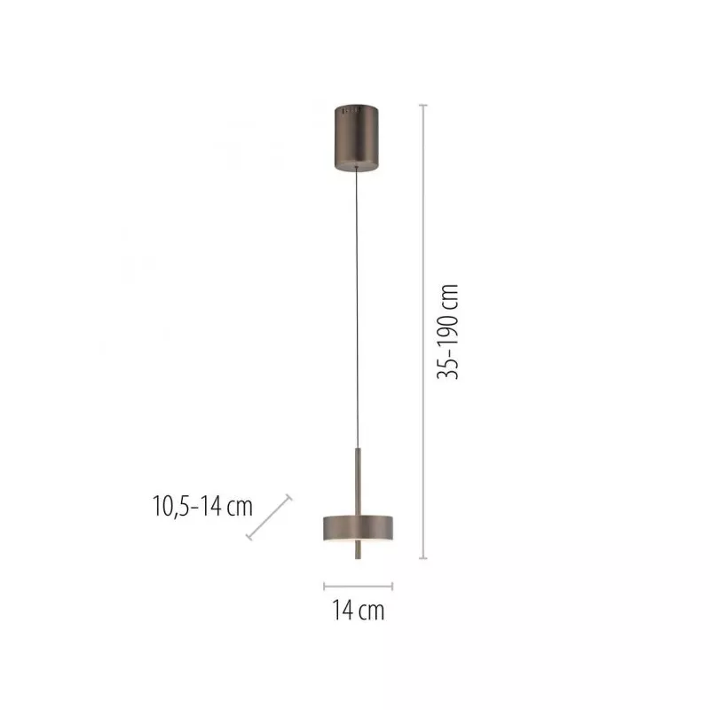 Lampa wisząca Q-ROTATE 2247-34 oprawa w kolorze brązowym + pilot - Paul Neuhause - obrazek 5