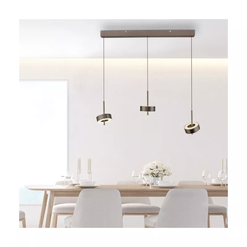 Lampa wisząca Q-ROTATE 2248-34 oprawa w kolorze brązowym + pilot - Paul Neuhause - obrazek 4