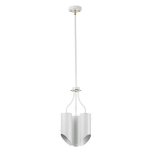 Lampa wisząca Quinto 3P WAB nowoczesna oprawa w kolorze białym - Elstead Lighting