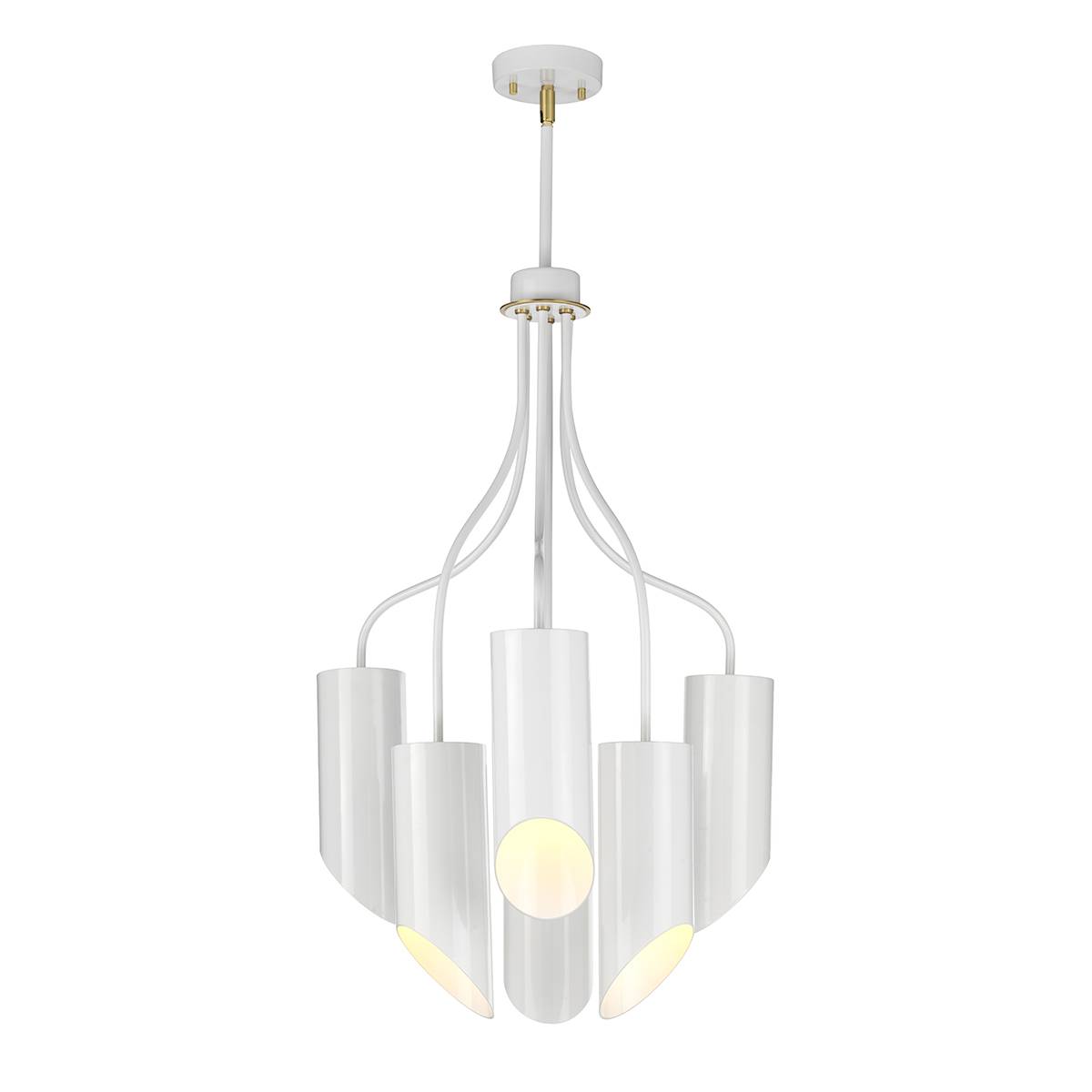 Lampa wisząca Quinto 6 WAB nowoczesna nowoczesna oprawa w kolorze białym - Elstead Lighting - obrazek 2