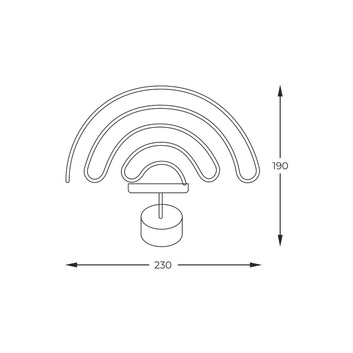 Lampa dekoracyjna neon RAINBOW FM-NB04 wielokolorowa oprawa - Zuma Line - obrazek 3