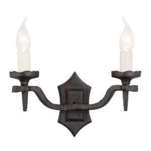 Kinkiet RECTORY RY2B-BLACK oprawa w kolorze czarnym - Elstead Lighting