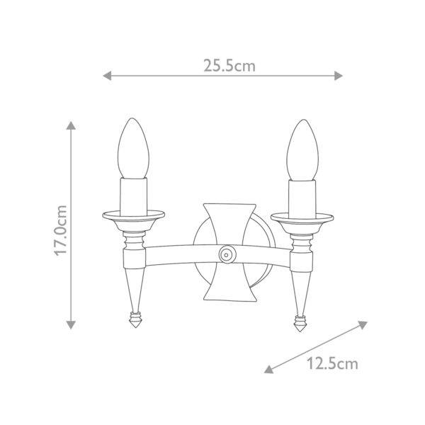 Kinkiet SAXON SAX2-BLK oprawa w kolorze czarnym - Elstead Lighting - obrazek 5
