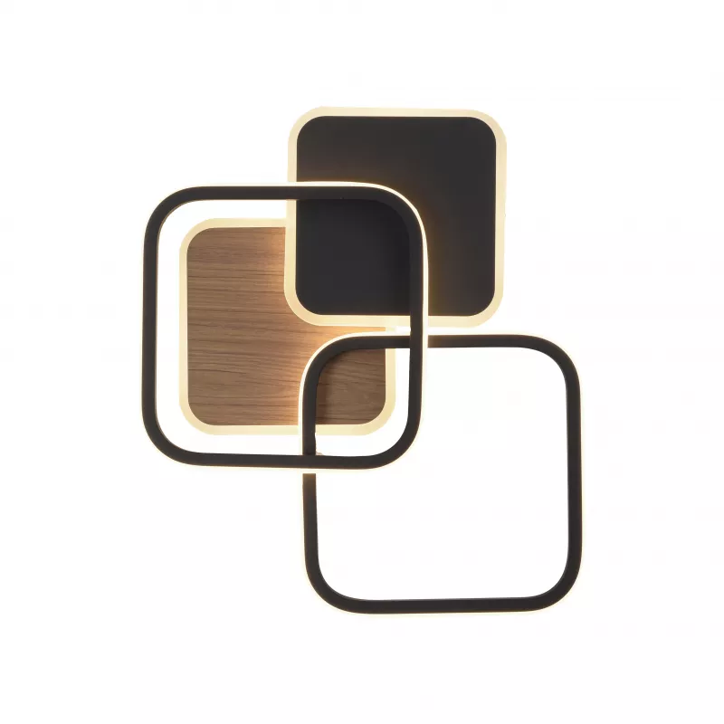 Plafon SEVENT 14117-78 oprawa w kolorze czerni i drewna - Paul Neuhause - obrazek 2